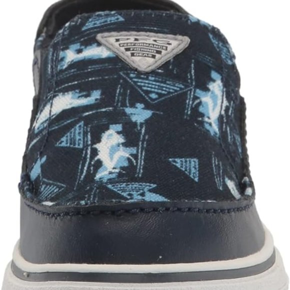 Columbia Boys Bahama PFG Boat Shoe, Collegiate Navy/White, 4 Big Kid US unisex - Picture 6 of 7
